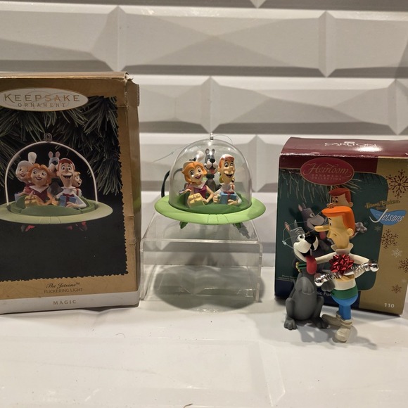 2-Hallmark The Jetsons Flickering Light Magic & Astro George Christmas Ornaments - Picture 10 of 10